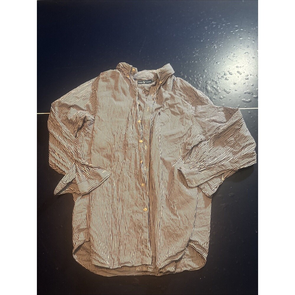 Ralph Lauren Classic Fit Striped Button Up Shirt Size 2XB Long Sleeve